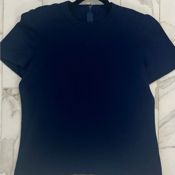 St. John Collection by Marie Gray Santana vintage sweater large navy blue zips - Picture 3 of 12